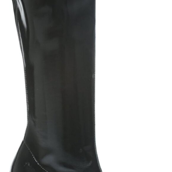 Women's Knee High Boot Black 8in Glossy - Picture 1 of 4